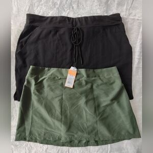 2 FOR THE PRICE OF 1! 😍 Stylish Black and Green Women's Skirt Set